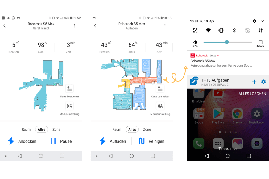 Erstellung der Karte live in der App mitverfolgen